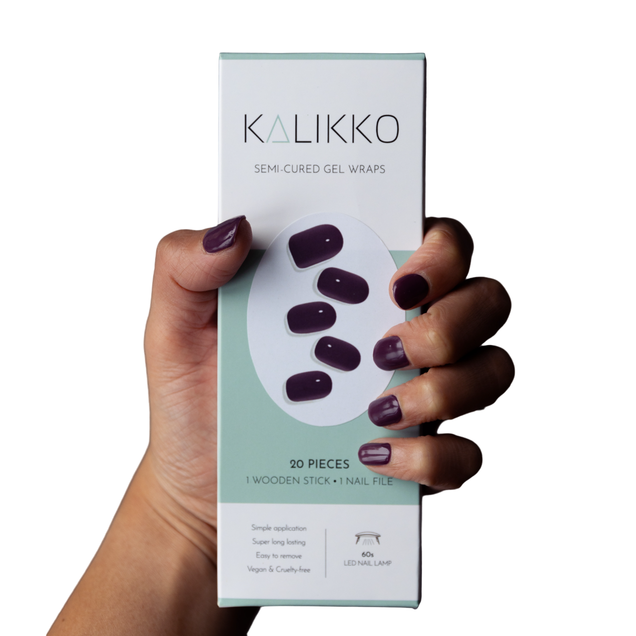 Deep Claret | Semi-Cured Gel Nail Wraps