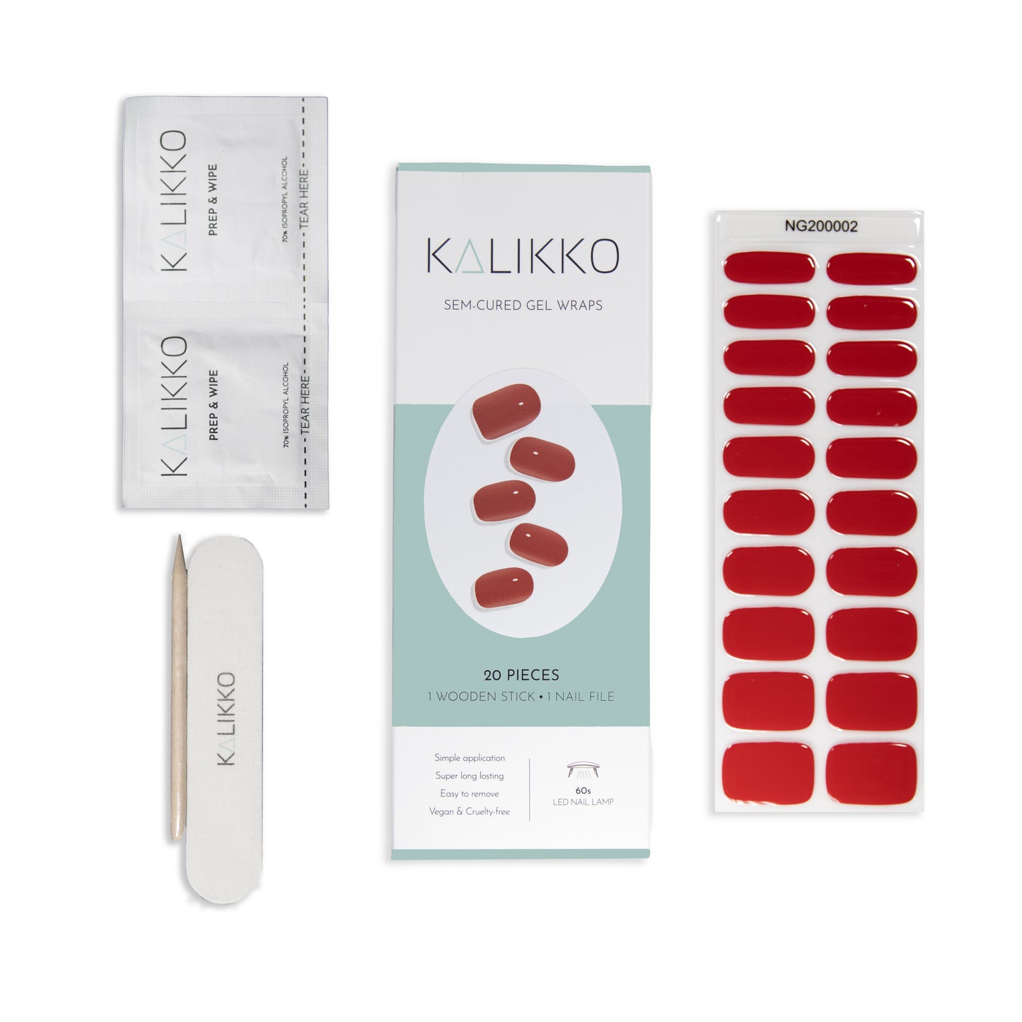 Chilli Pepper Red | Semi-Cured Gel Nail Wraps