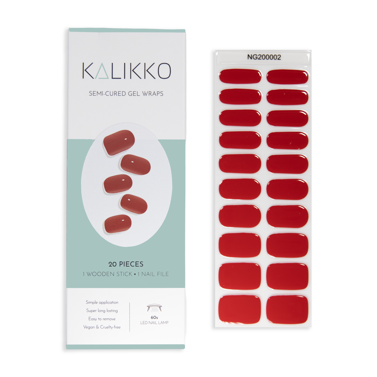 Chilli Pepper Red | Semi-Cured Gel Nail Wraps