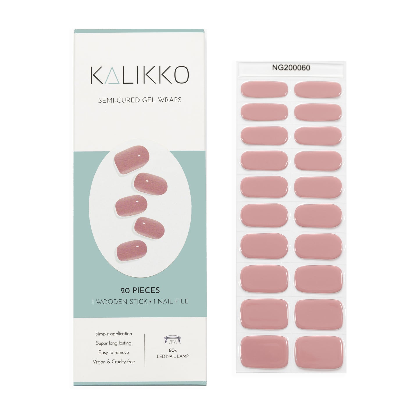 Rose Pink | Semi-Cured Gel Nail Wraps