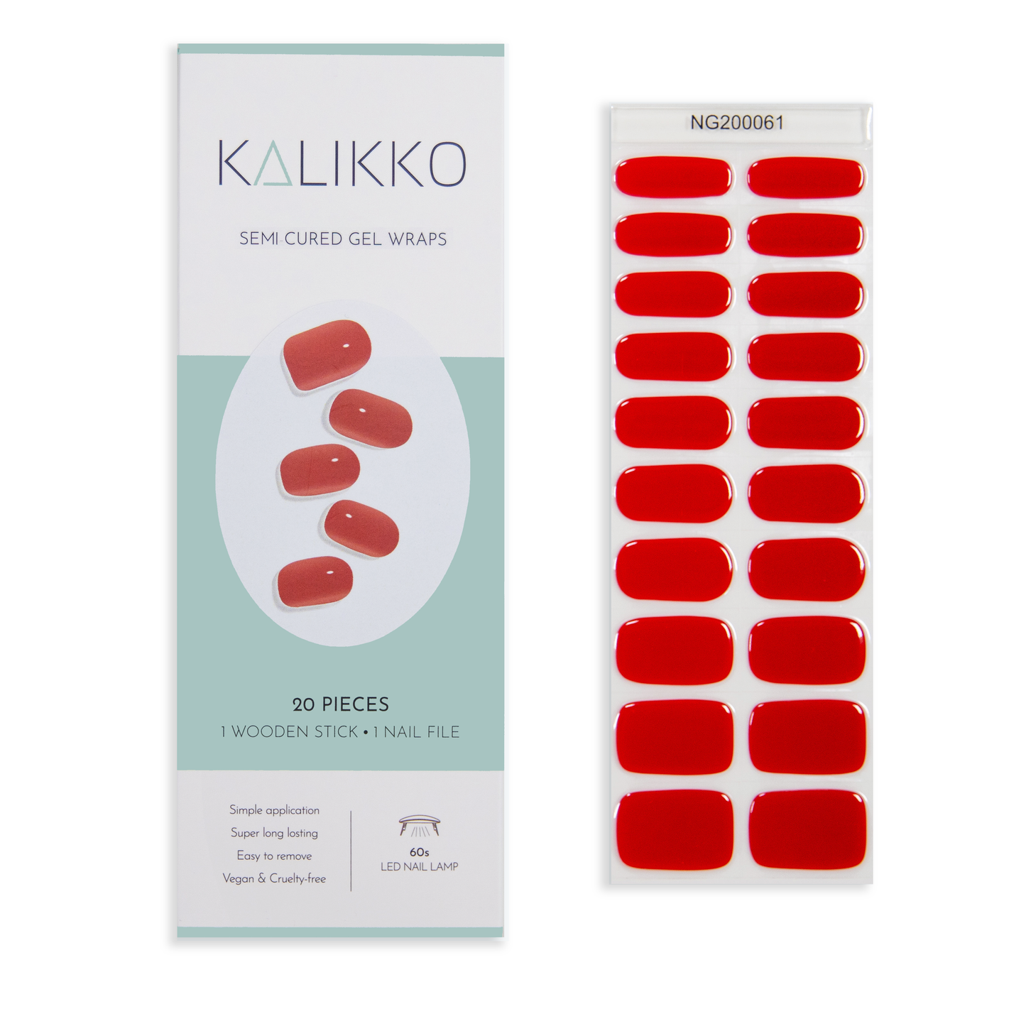 Sangria Roja | Semi-Cured Gel Nail Wraps