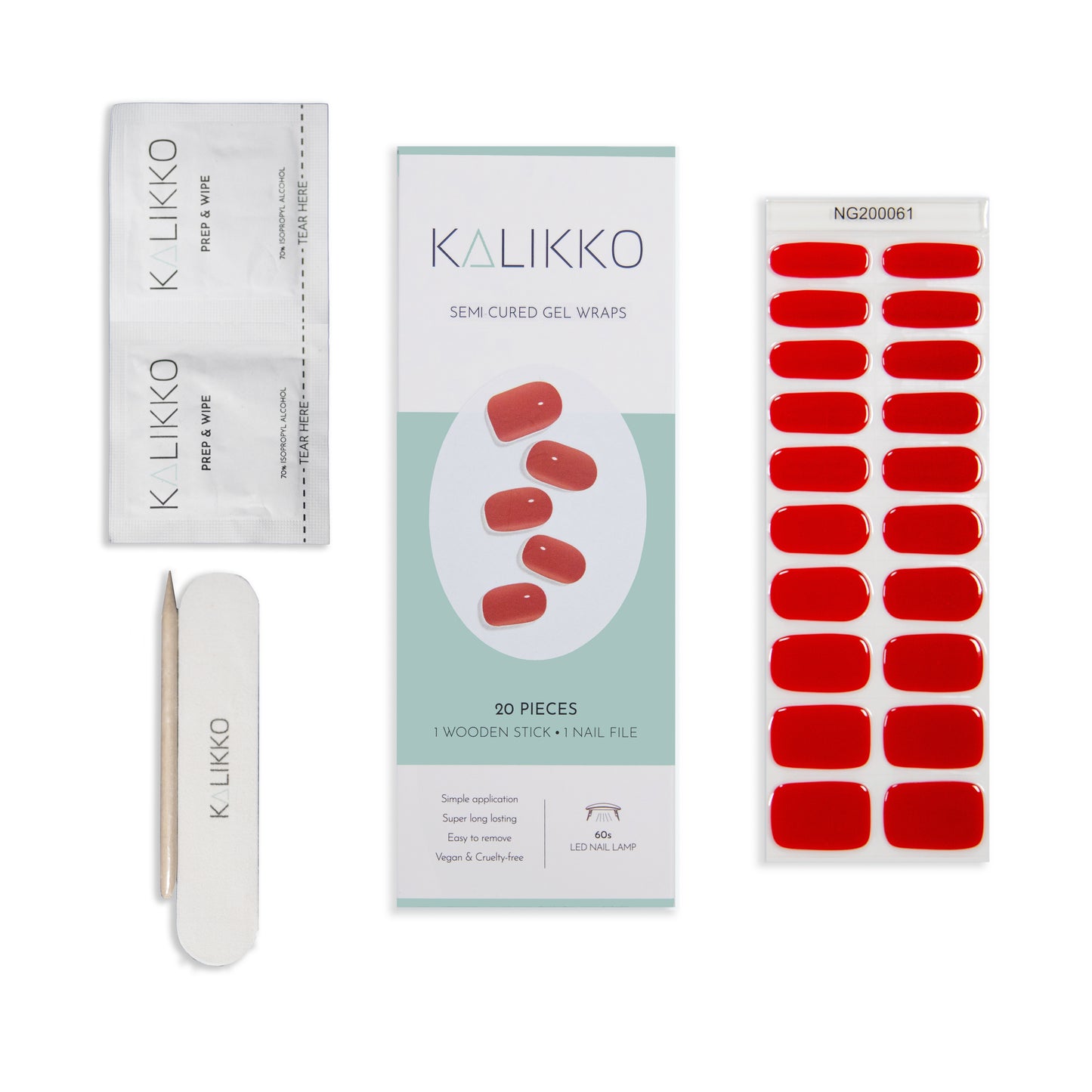 Sangria Roja | Semi-Cured Gel Nail Wraps