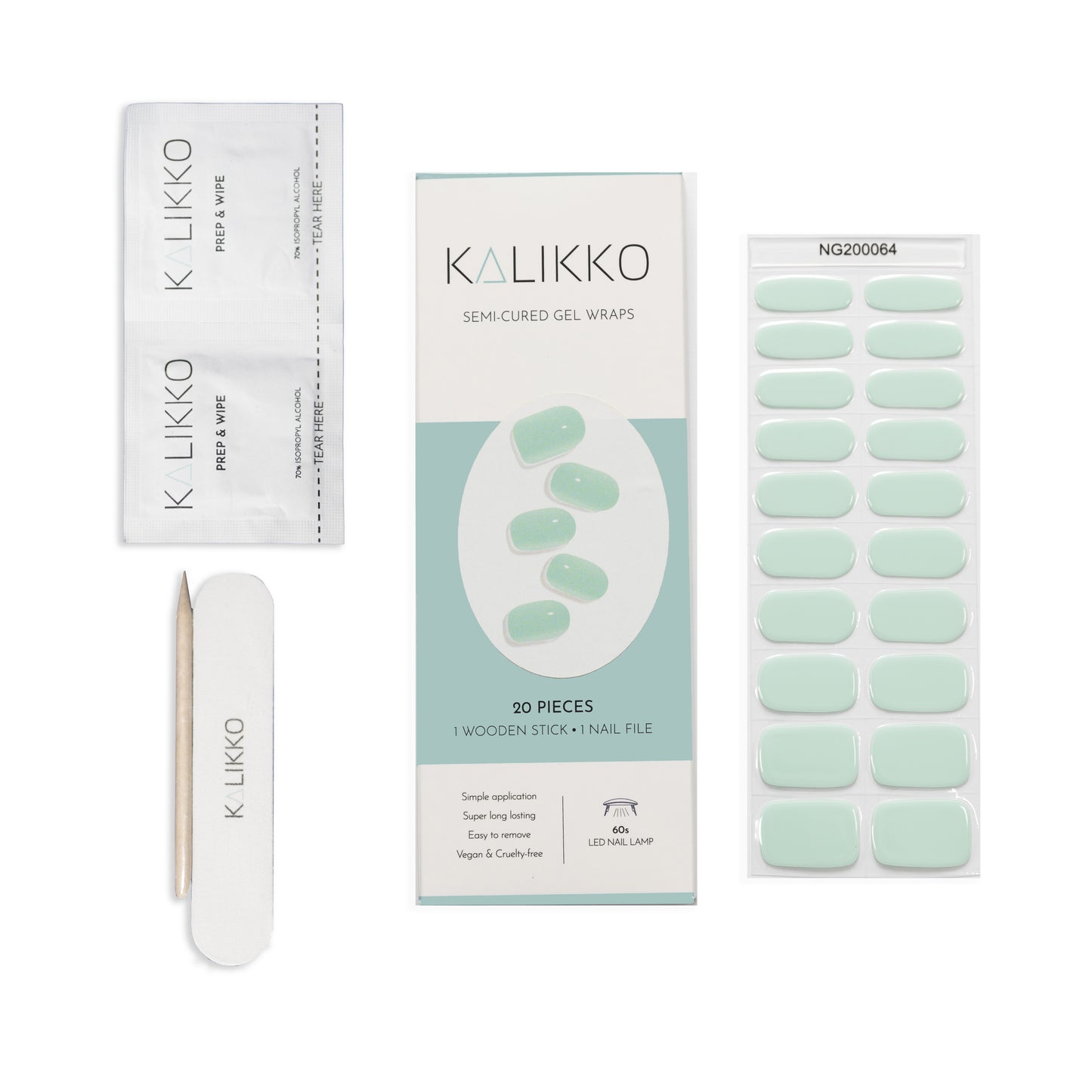 Creme De Mint | Semi-Cured Gel Nail Wraps