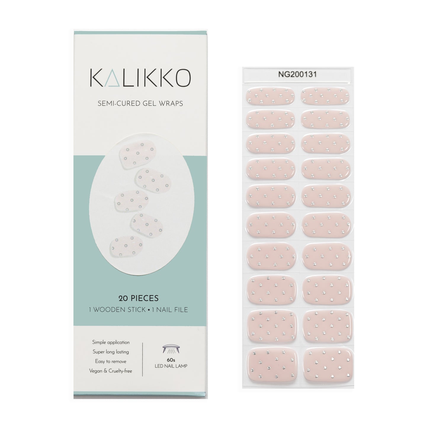 Ballet Shimmer | Semi-Cured Gel Nail Wraps