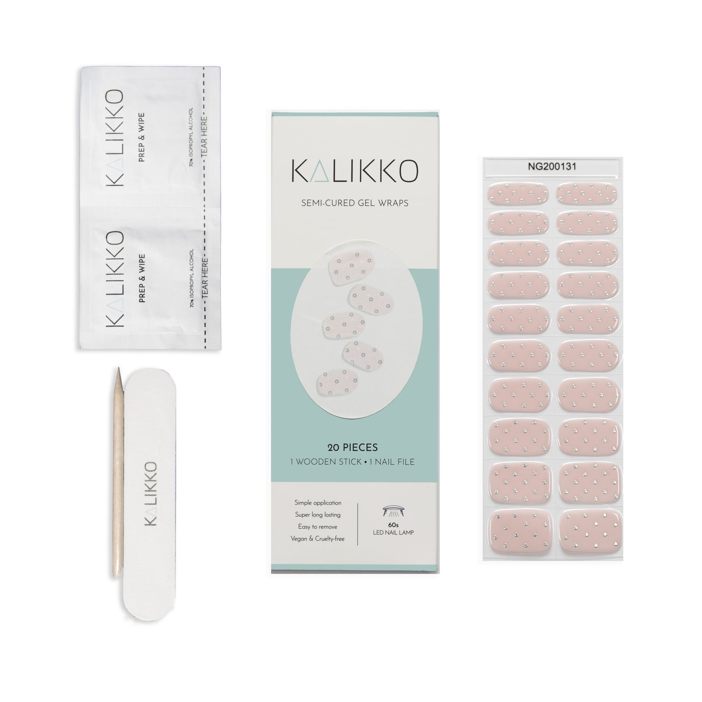 Ballet Shimmer | Semi-Cured Gel Nail Wraps