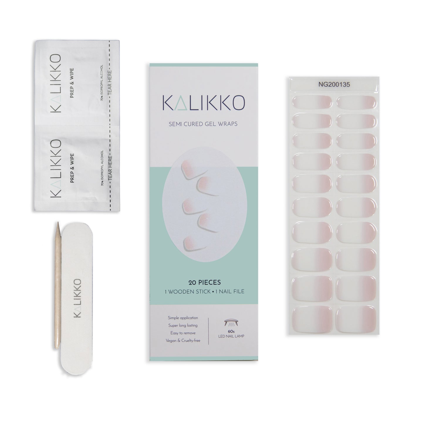 Pink Ombré  | Semi-Cured Gel Nail Wraps