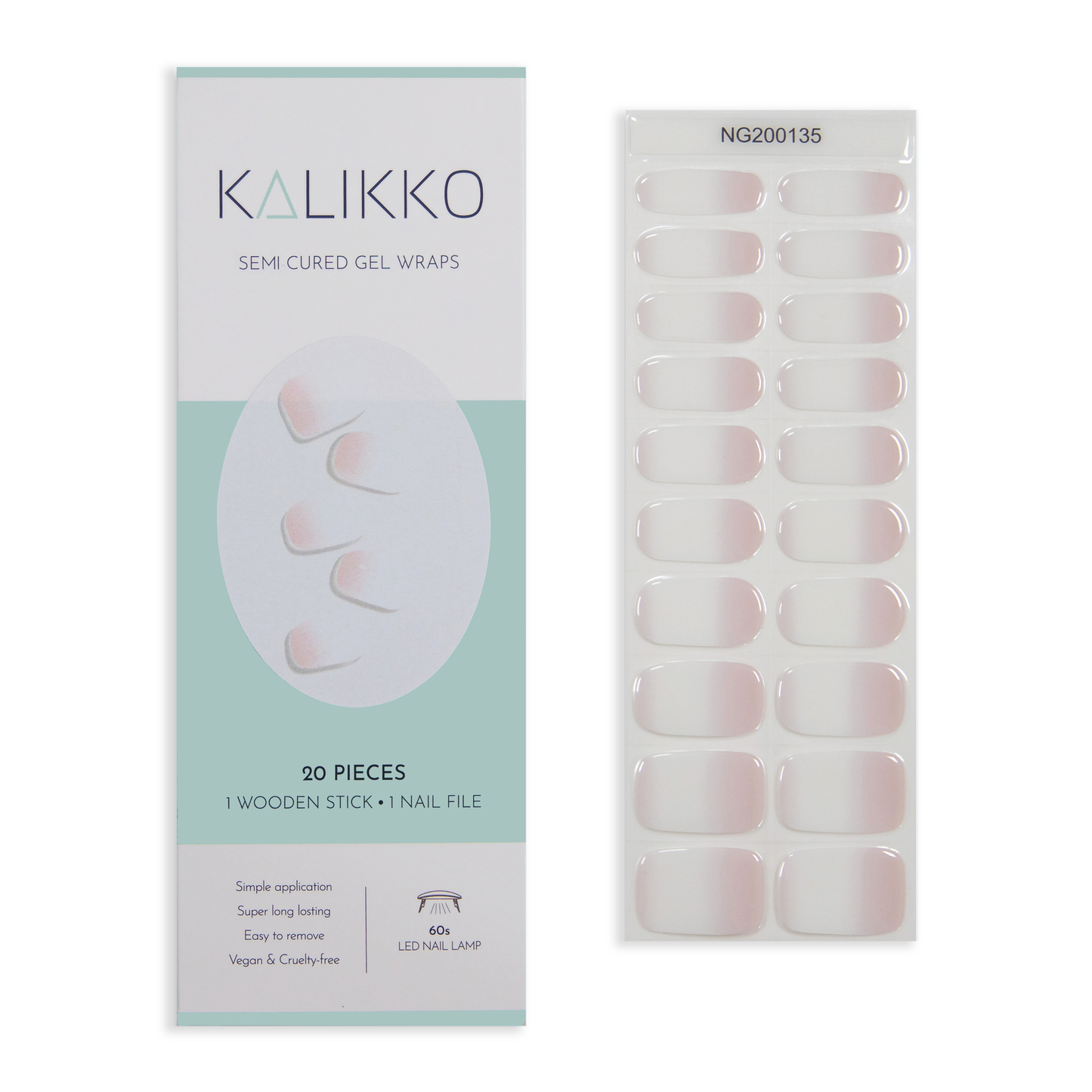 Pink Ombré  | Semi-Cured Gel Nail Wraps