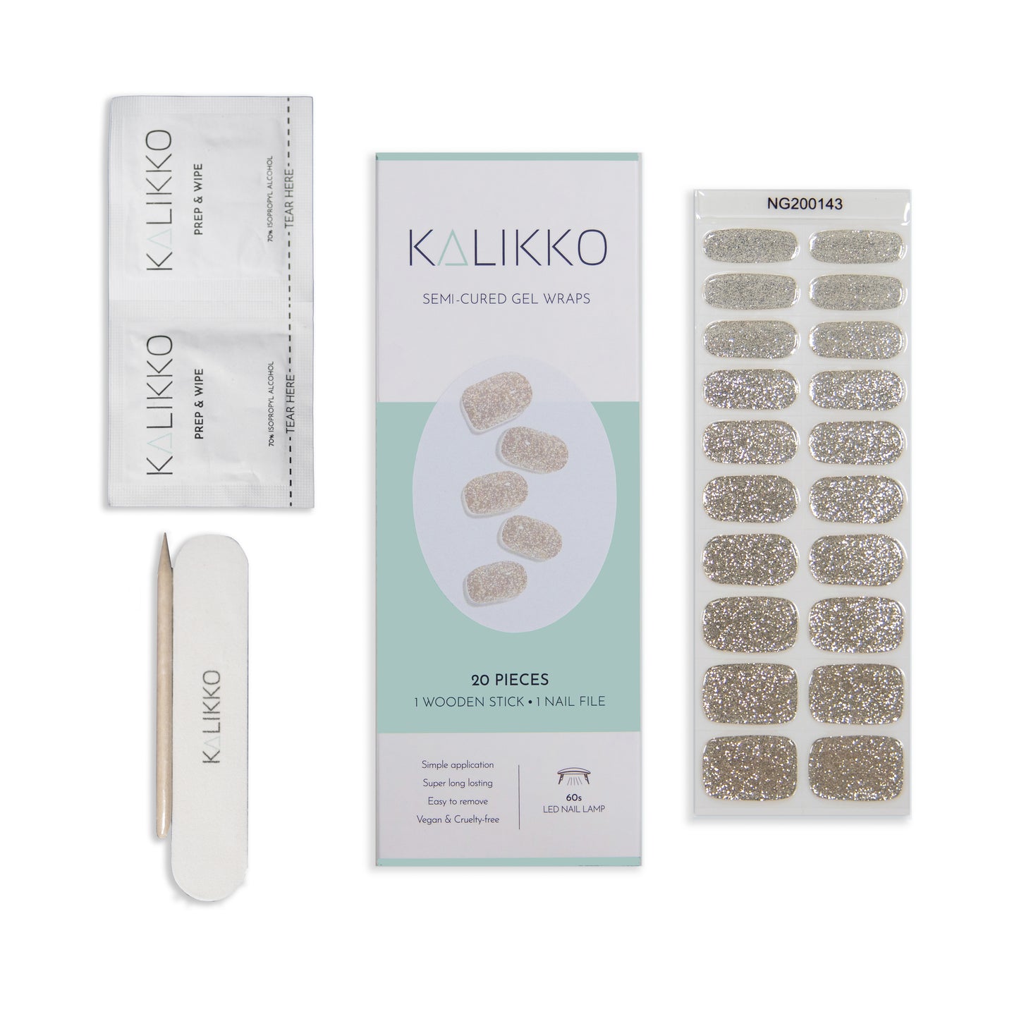 Gold Dust  | Semi-Cured Gel Nail Wraps