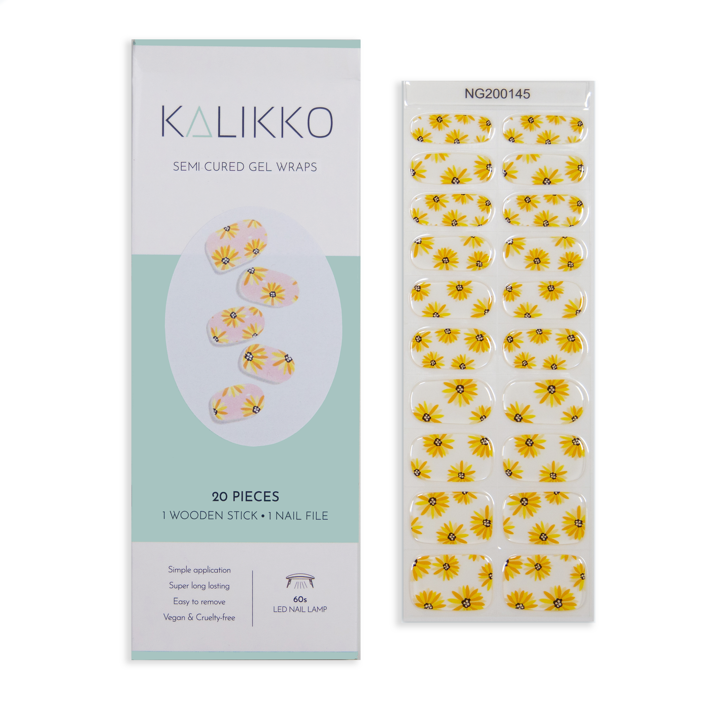 Sunflower Fields | Semi-Cured Gel Nail Wraps
