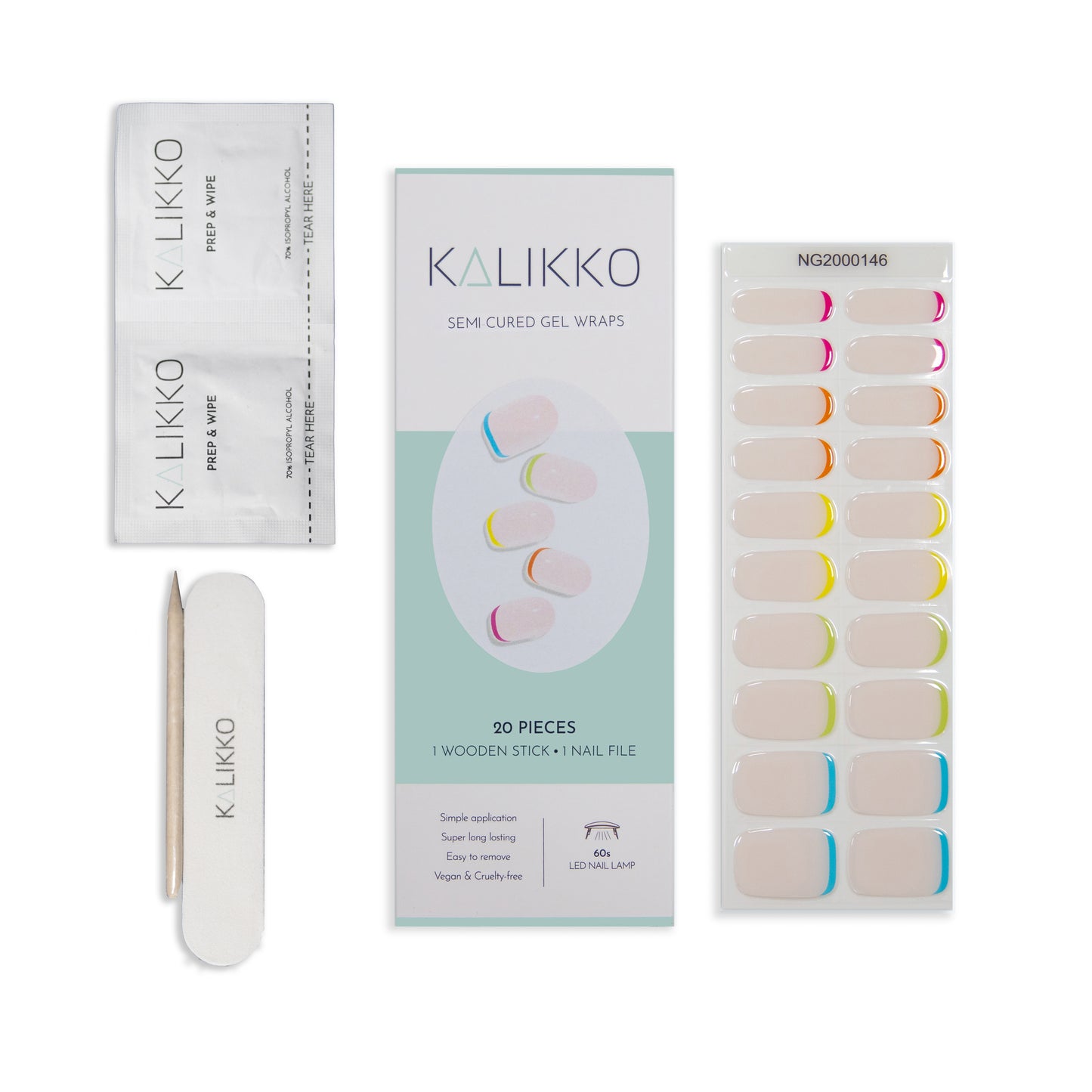 Rainbow Bed | Semi-Cured Gel Nail Wraps