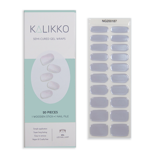 Silver Pearl | Semi-Cured Gel Nail Wraps