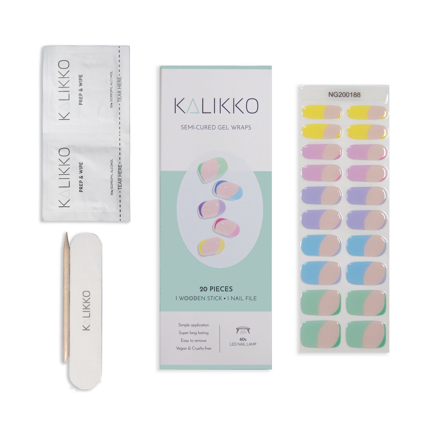 Candy Stripe | Semi-Cured Gel Nail Wraps