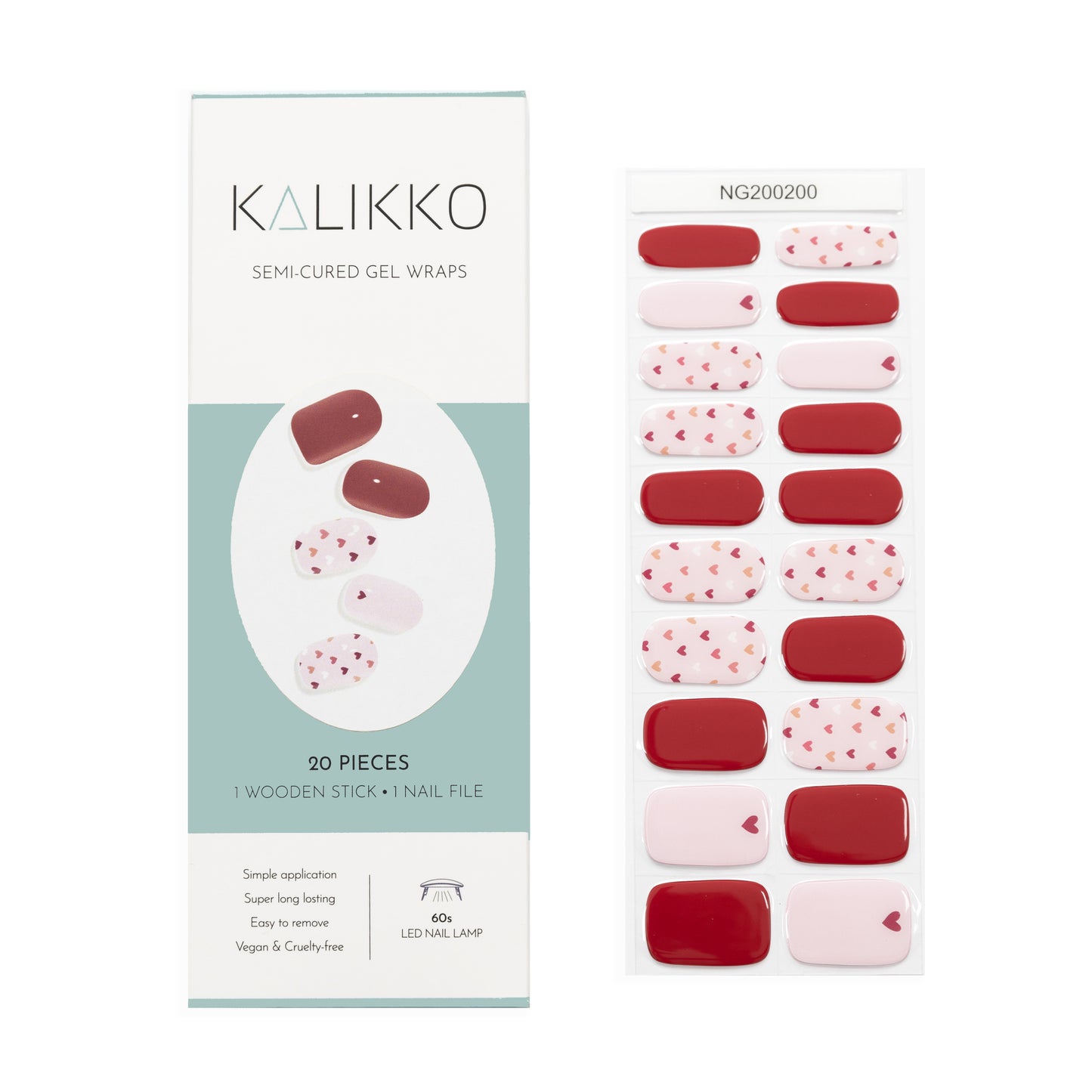 A Love Affair | Semi-Cured Gel Nail Wraps