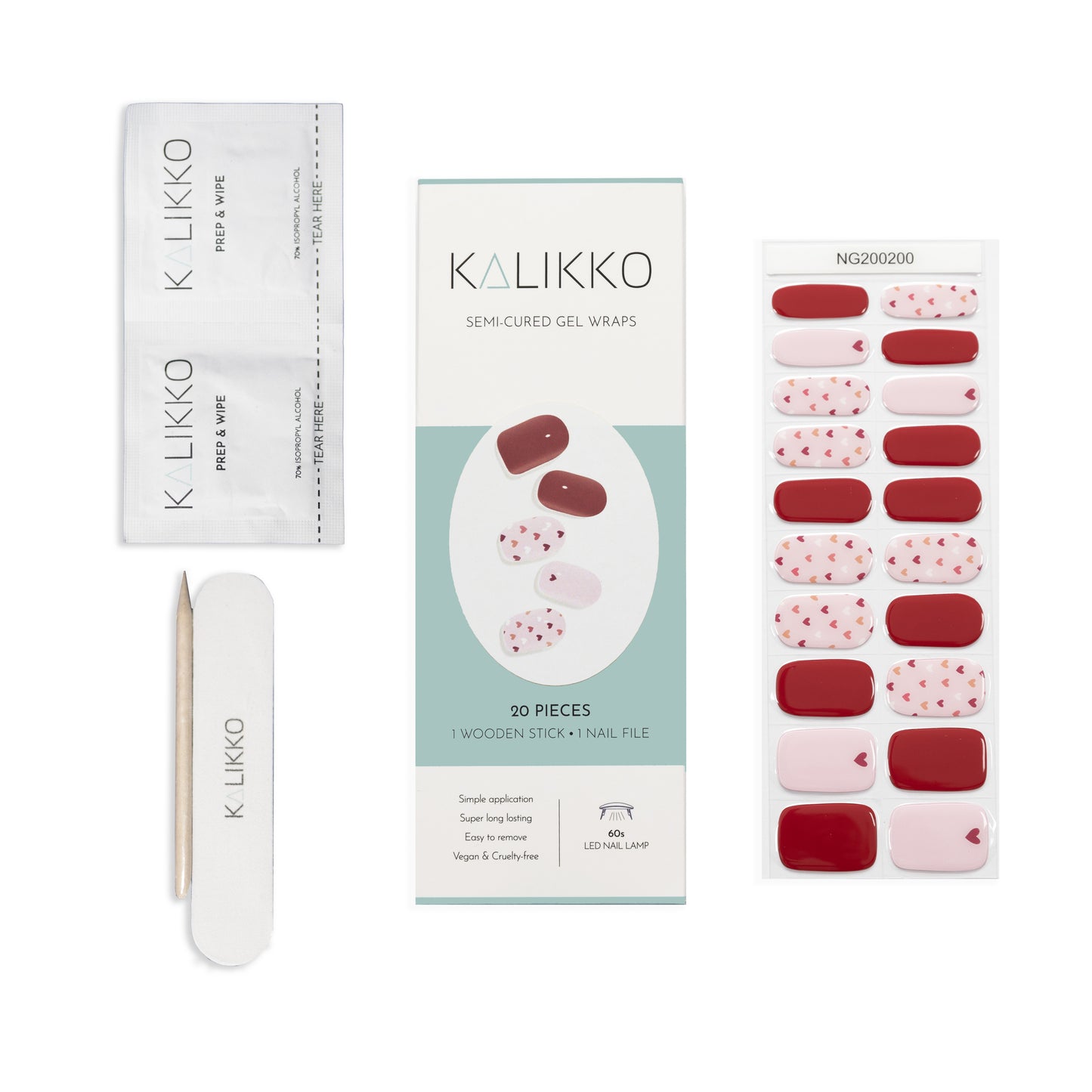 A Love Affair | Semi-Cured Gel Nail Wraps