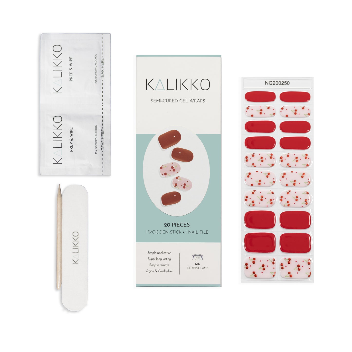 Cherry Blossom  | Semi-Cured Gel Nail Wraps