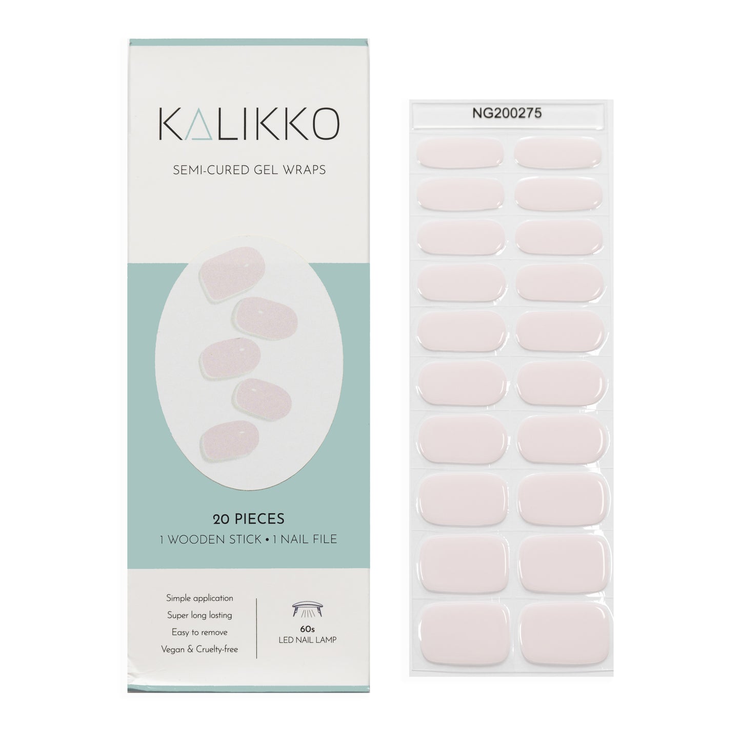 Oyster Pink | Semi-Cured Gel Nail Wraps