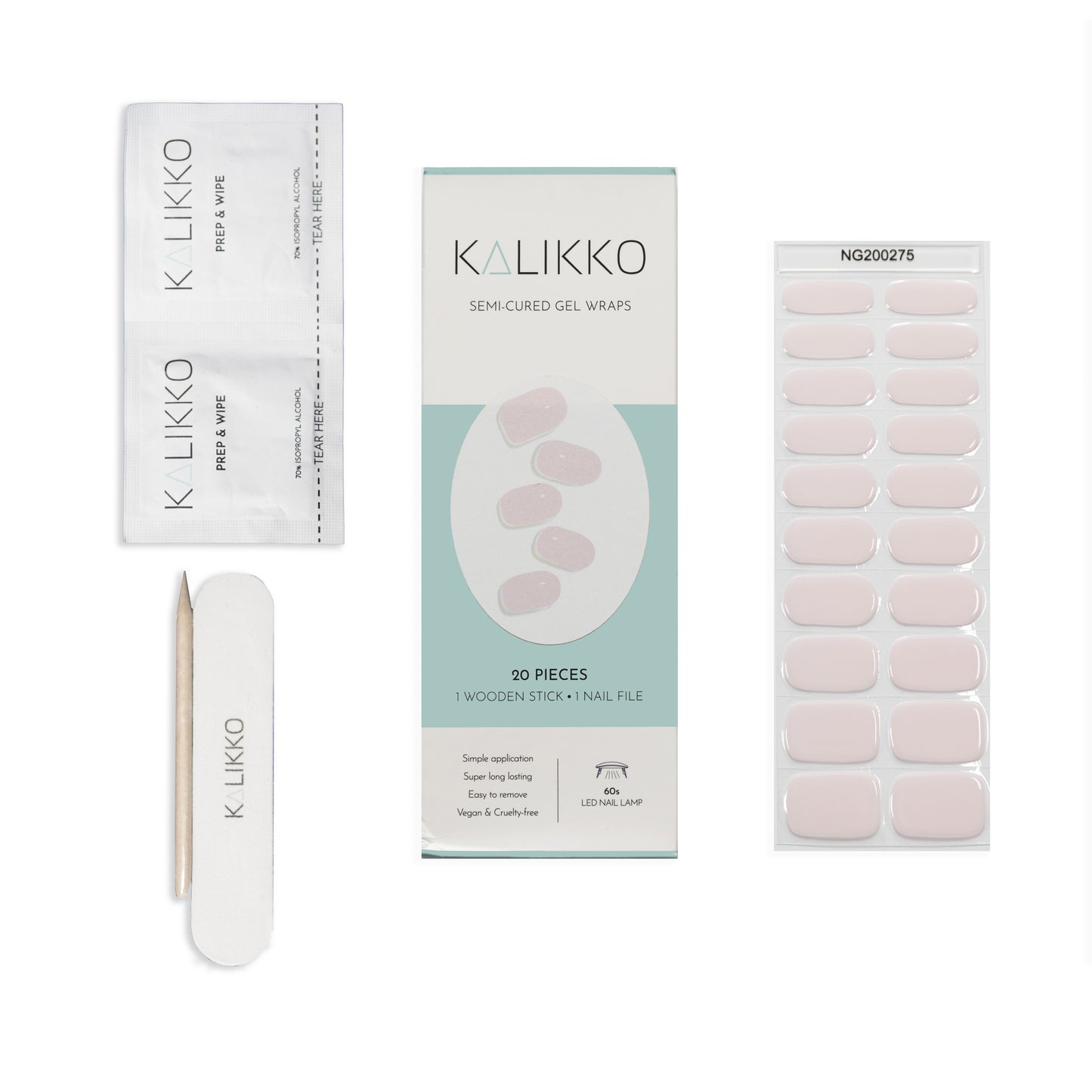 Oyster Pink | Semi-Cured Gel Nail Wraps