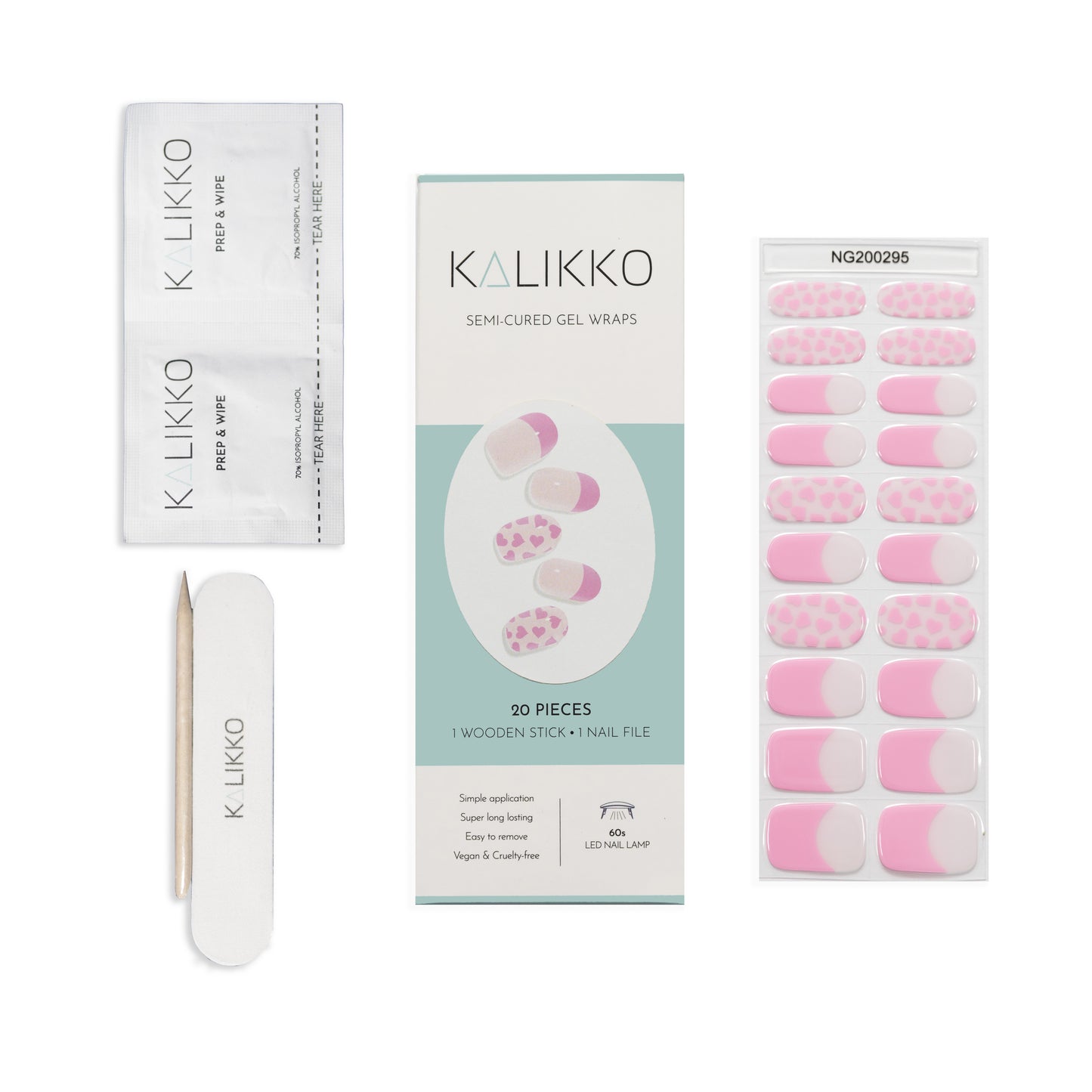 Baby Valentine | Semi-Cured Gel Nail Wraps