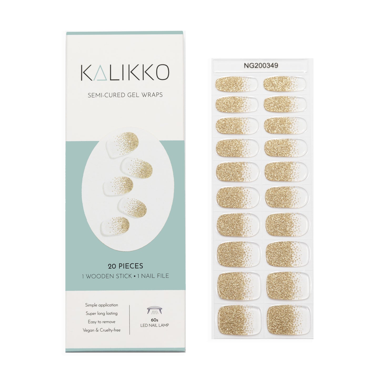 Golden Sands  | Semi-Cured Gel Nail Wraps