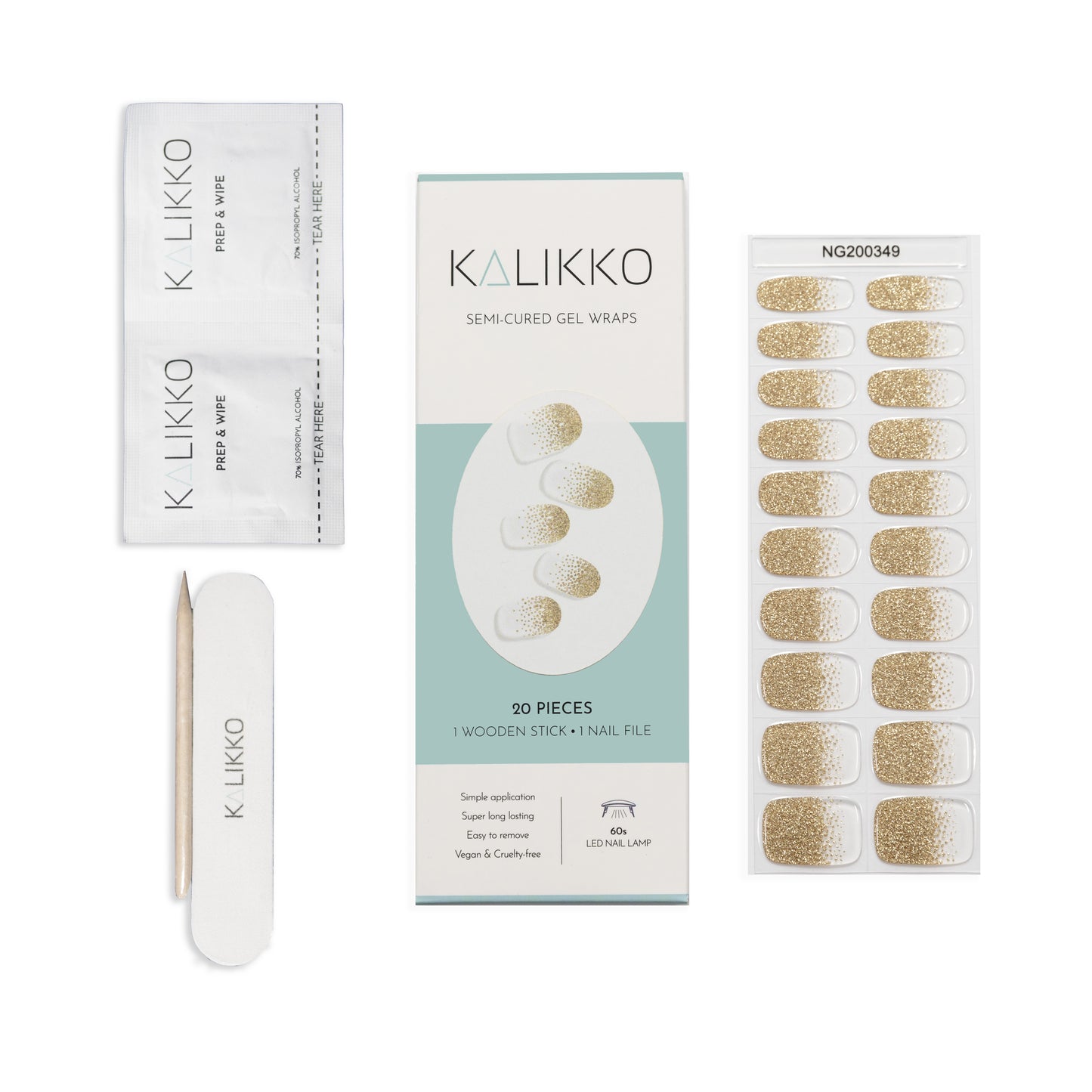 Golden Sands  | Semi-Cured Gel Nail Wraps