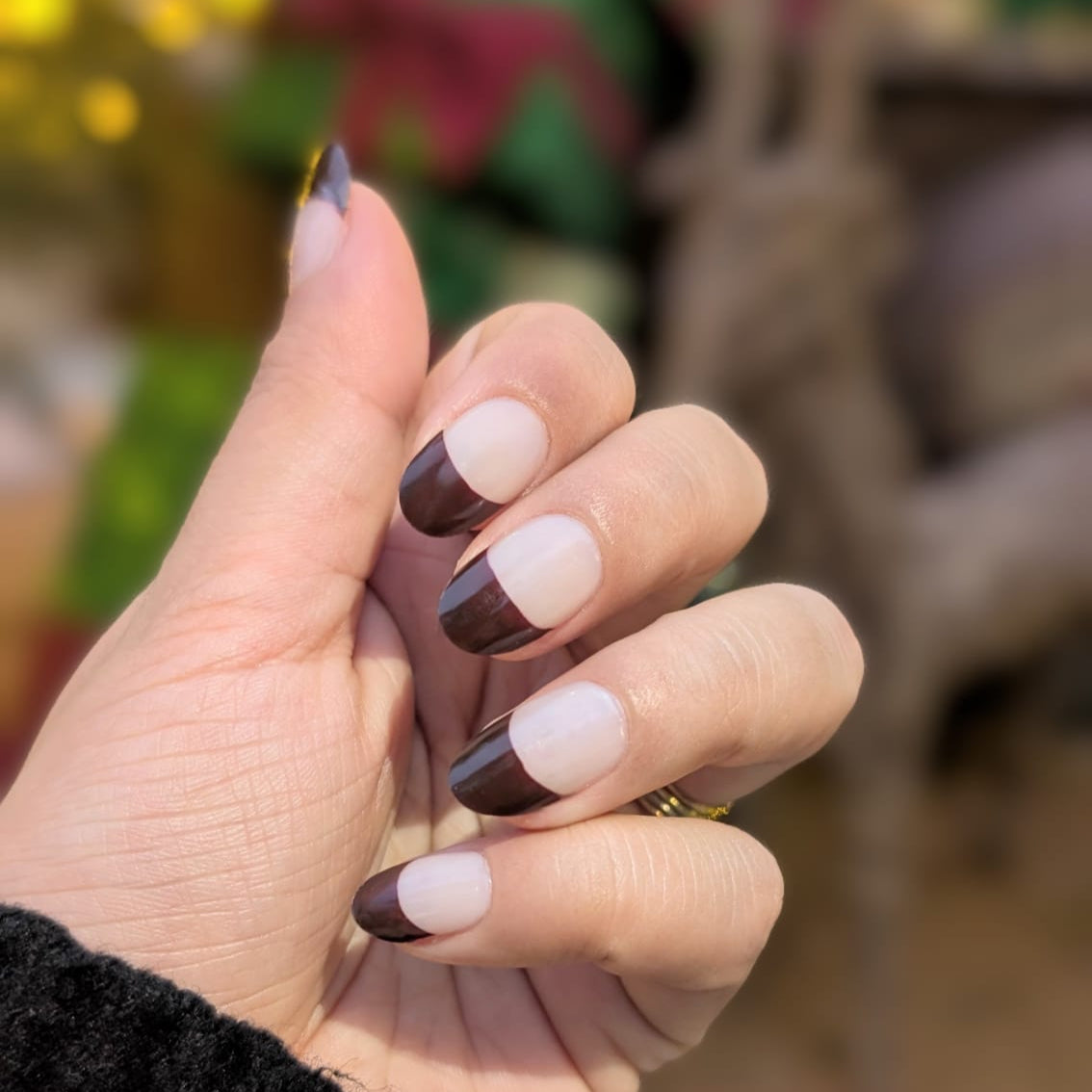 Maroon French | Semi-Cured Gel Nail Wraps