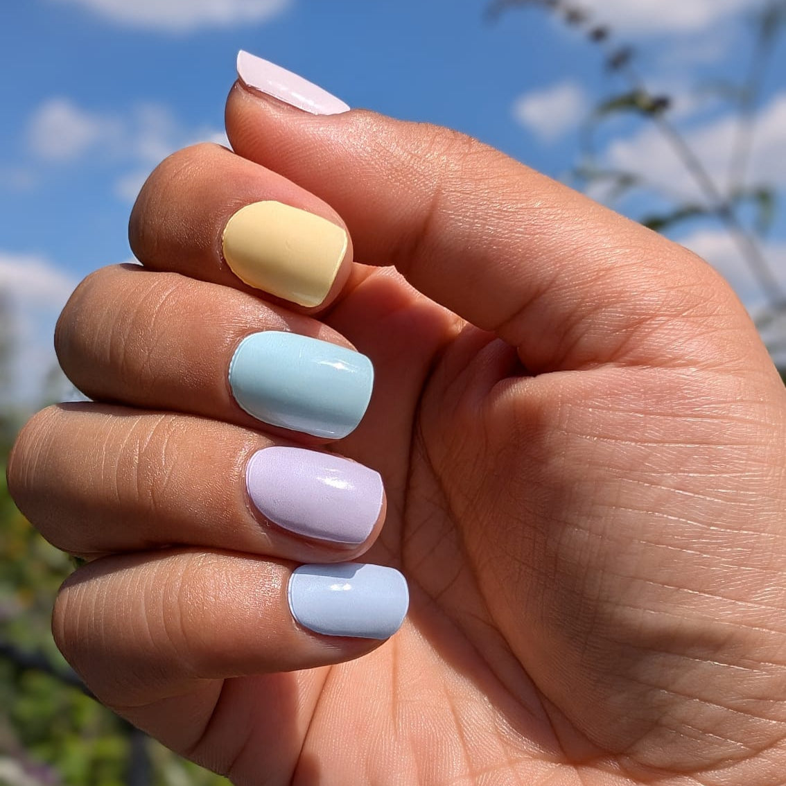 Pastel Rainbow | Semi-Cured Gel Nail Wraps