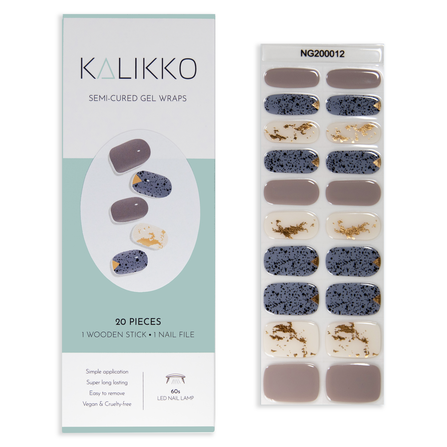 Speckled Egg | Semi-Cured Gel Nail Wraps