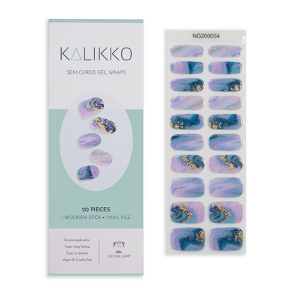 Fairy Tale Marble | Semi-Cured Gel Nail Wraps