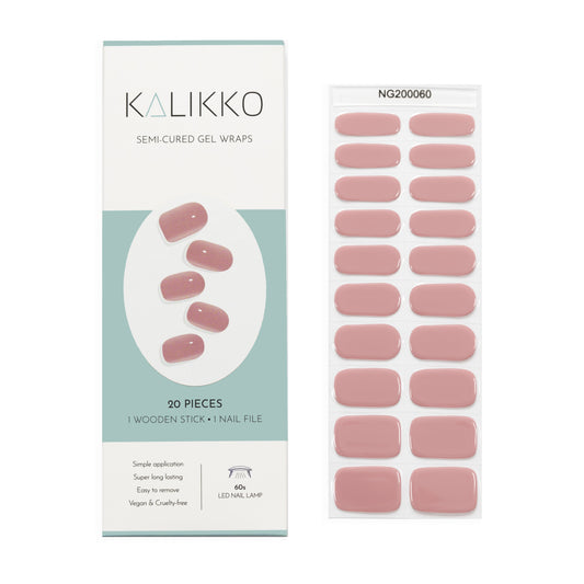 Rose Pink | Semi-Cured Gel Nail Wraps