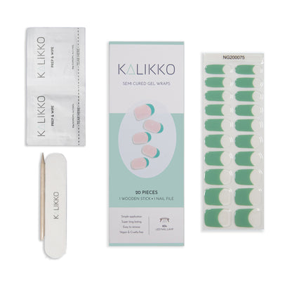 Teal French | Semi-Cured Gel Nail Wraps