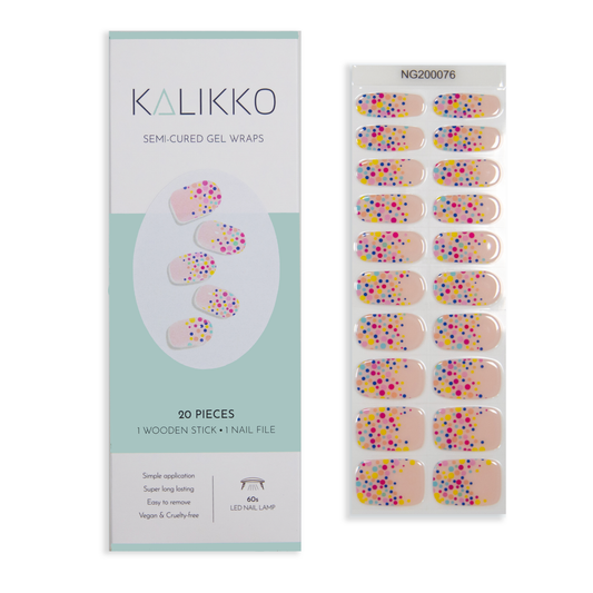 Ice Cream Sprinkle | Semi-Cured Gel Nail Wraps