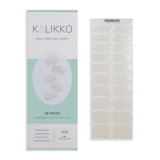 White Glaze | Semi-Cured Gel Nail Wraps