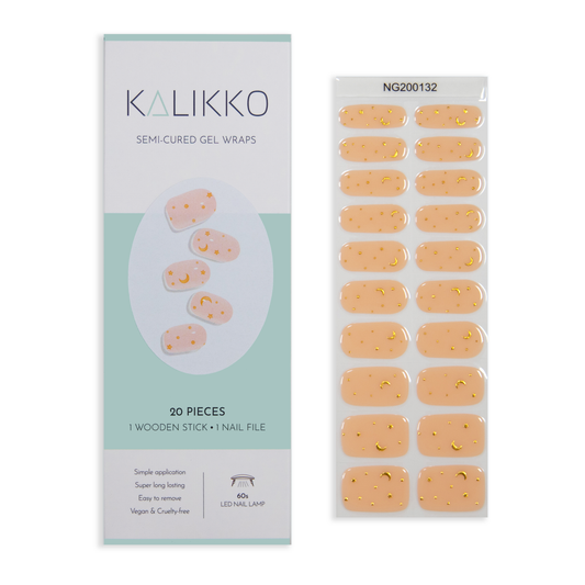 Golden Nights  | Semi-Cured Gel Nail Wraps