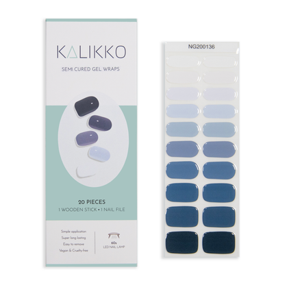 Blue Ombré | Semi-Cured Gel Nail Wraps