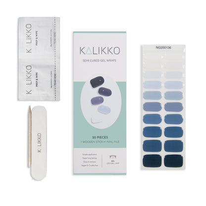 Blue Ombré | Semi-Cured Gel Nail Wraps