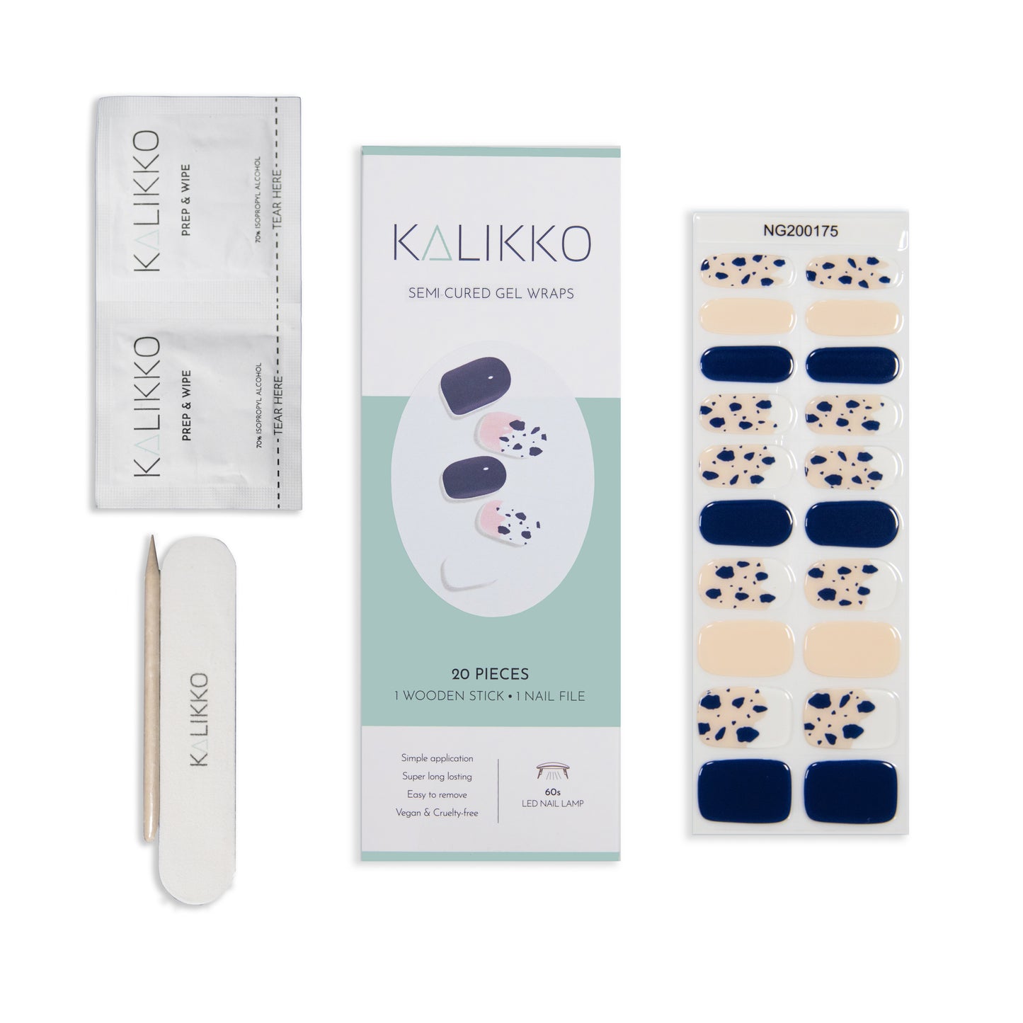 Midnight Mucca | Semi-Cured Gel Nail Wraps