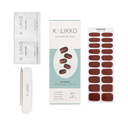 Pinot Shimmer | Semi-Cured Gel Nail Wraps