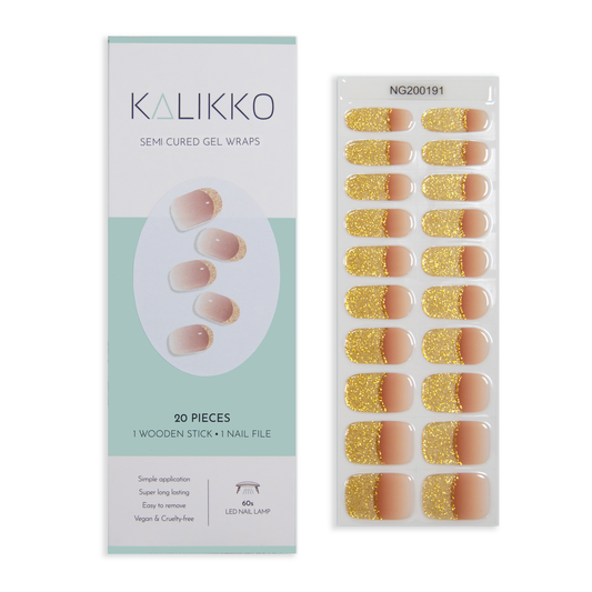 Glitter Tip | Semi-Cured Gel Nail Wraps