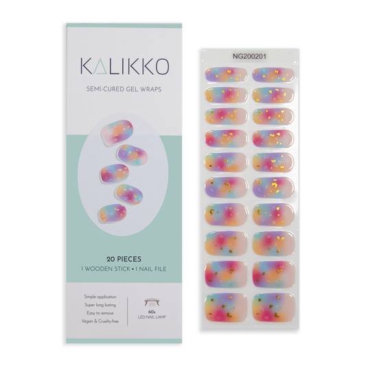 Watercolour Splash | Semi-Cured Gel Nail Wraps