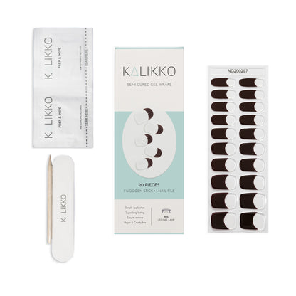 Maroon French | Semi-Cured Gel Nail Wraps