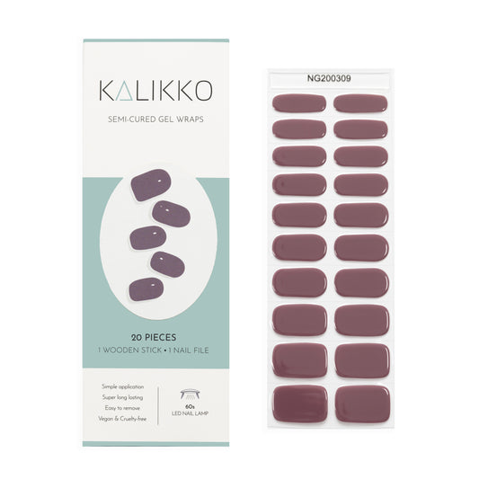 Moody Mauve | Semi-Cured Gel Nail Wraps