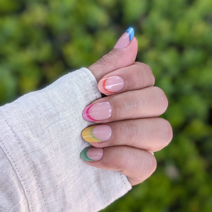 Summertime French | Semi-Cured Gel Nail Wraps